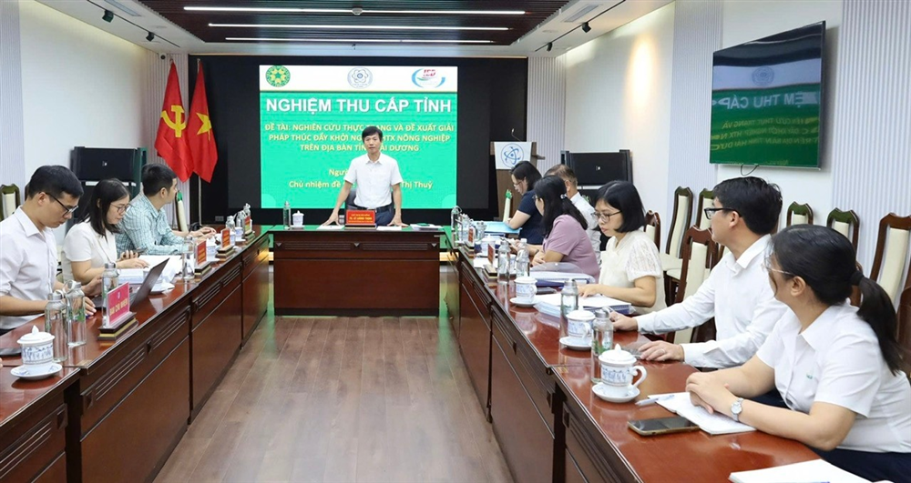 Nghiên cứu thực trạng và đề xuất giải pháp thúc đẩy khởi nghiệp Hợp tác xã nông nghiệp trên địa bàn tỉnh Hải Dương (thành phố Hải Phòng)