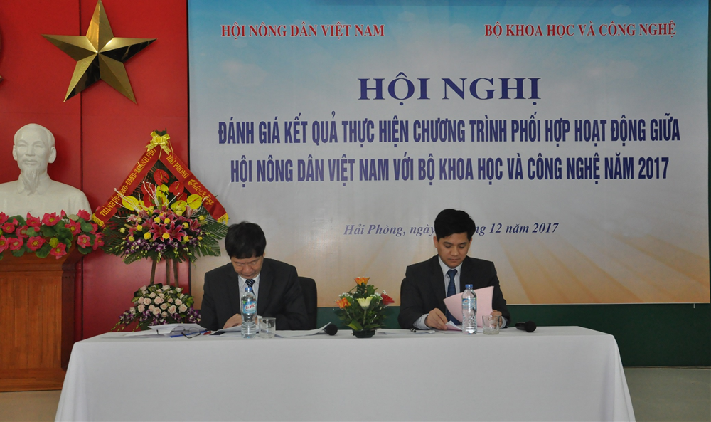 Hội nghị đánh giá kết quả thực hiện chương trình phối hợp hoạt động giữa Hội Nông dân Việt Nam với Bộ Khoa học và Công nghệ năm 2017