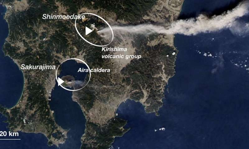 Phát hiện sự kết nối phía sâu dưới lòng đất giữa hai ngọn núi lửa ở Nhật Bản