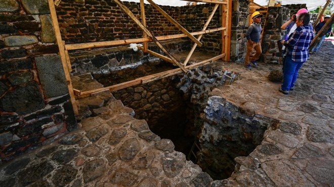 Mexico phát hiện dấu tích của một ngôi đền cổ thờ thần mưa