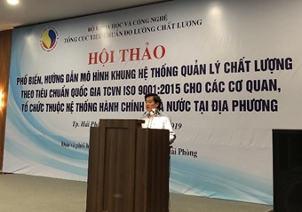 Phổ biến, hướng dẫn mô hình hệ thống Quản lý chất lượng theo Tiêu chuẩn quốc gia TCVN ISO 9001:2015 cho các cơ quan, tổ chức thuộc hệ thống hành chính nhà nước tại địa phương