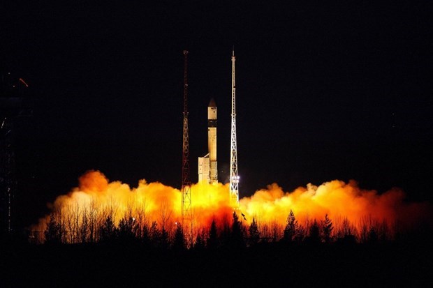 Một vụ phóng vệ tinh của Nga.