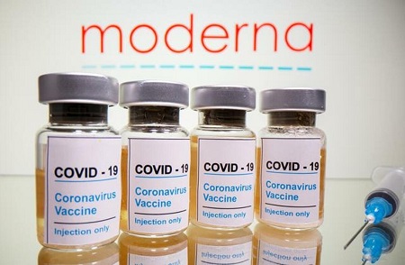 Hình ảnh vaccine Covid-19 của Moderna.