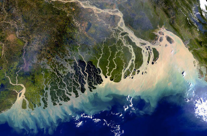 Lưu vực sông Hằng (Ấn Độ) nhìn từ vũ trụ