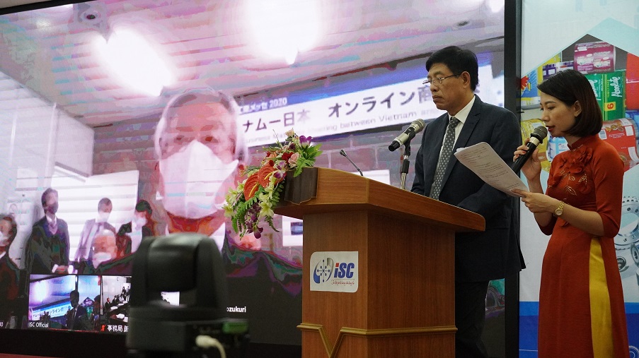 Ông Dương Ngọc Tuấn - Giám đốc Sở Khoa học và Công nghệ Hải Phòng phát biểu khai mạc sự kiện.