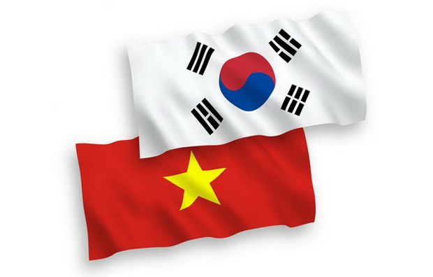 Cờ Việt Nam và cờ Hàn Quốc