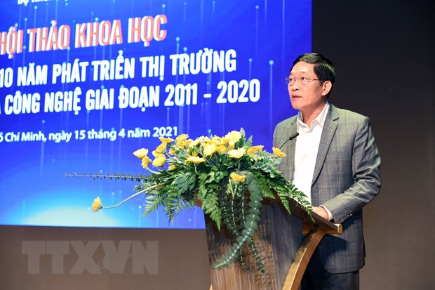 Ông Trần Văn Tùng, Thứ trưởng Bộ Khoa học và Công nghệ đánh giá thị trường khoa học và công nghệ giai đoạn 2011-2020.
