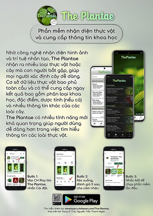 Phần mềm The Plantae giúp nhận diện thực vật.