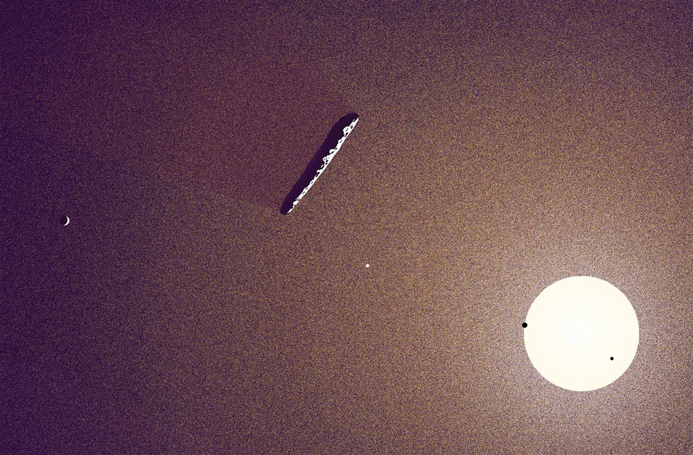 ‘Oumuamua, sứ giả từ một ngôi sao khác. Nguồn: Jordan Collver.