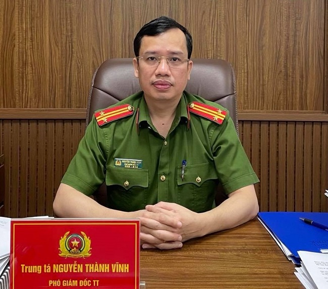 Trung tá Nguyễn Thành Vĩnh, Phó Giám đốc Trung tâm Dữ liệu quốc gia về dân cư (Bộ Công an).