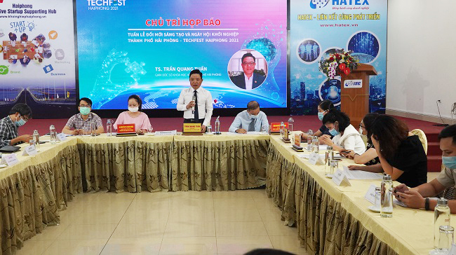Họp báo Tuần lễ Đổi mới sáng tạo và Ngày hội khởi nghiệp Hải Phòng (Techfest Haiphong 2021)