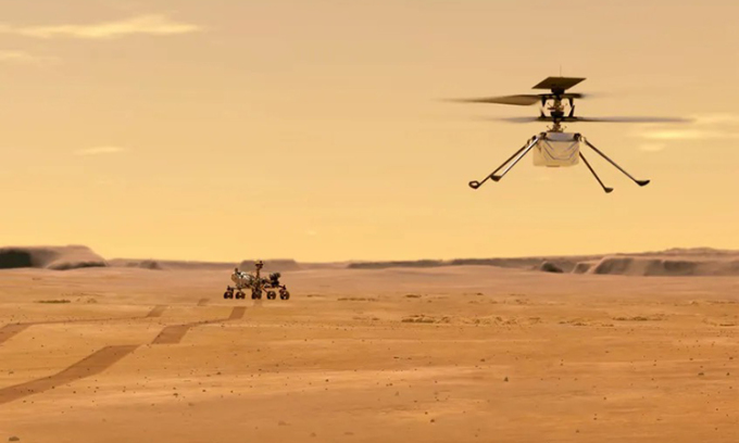 Trực thăng của Nasa phát hiện vật thể lạ trên sao Hỏa
