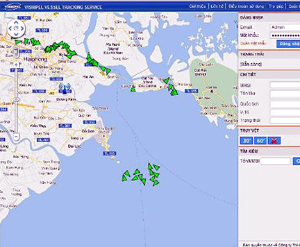 Triển khai dịch vụ giám sát tàu biển sử dụng thiết bị AIS