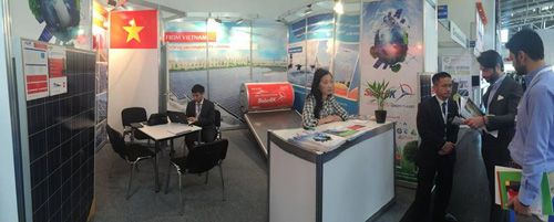 Pin mặt trời Việt Nam thành công lớn tại Hội chợ quốc tế Intersolar 